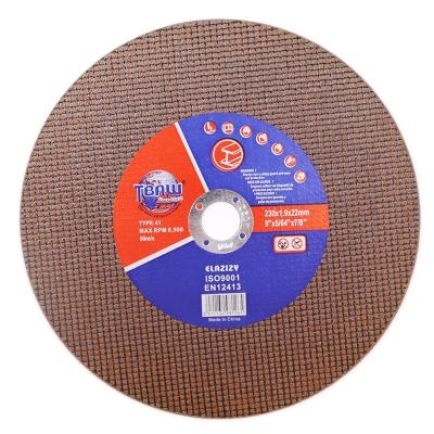 China Metal/Stainless Steel/Hard 9 Inch Cutting Wheel Abrasive Flat Product China Type 230X1.9X22.2 Cutting Disc For Metal Inox for sale