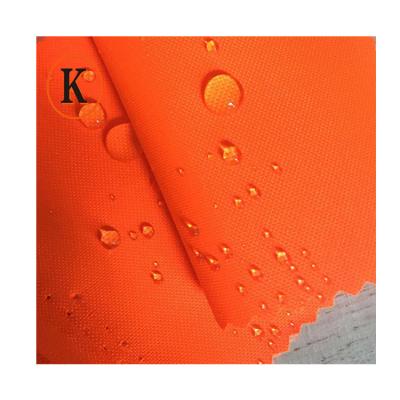 China Factory wholesale waterproof 600D polyester Oxford fluorescent yellow waterproof fabric, suitable for life jacket/traffic police vest for sale