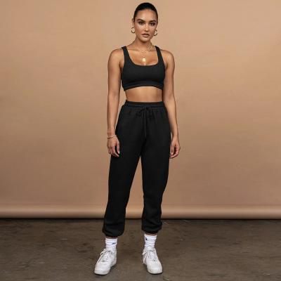 China 2022 New Arrival Custom Made Two Piece Women Joggers Suits Set Logo Plain Autumn Women Tracksuit Women Tracksuit QUICK DRY for sale