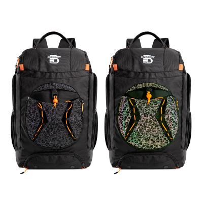 China Anti Theft Custom Holographic Bag Reflective Backpack Will Glow In The Dark On The Phone for sale