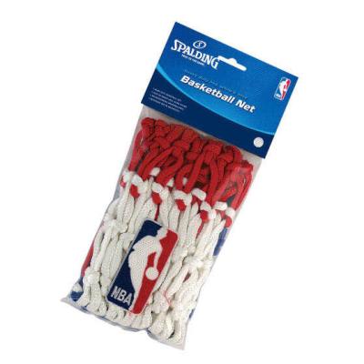 China Custom Logo Basketball Nylon Red White Blue Net 12 Holes Nylon Material for sale