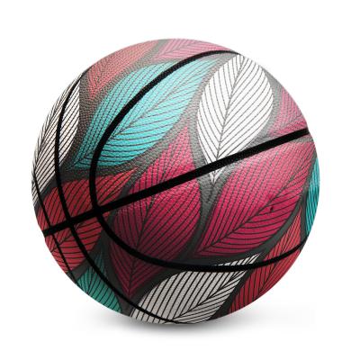 China Fashionable Hot Sale Fashion Custom Basketball Ball With 3 Colors Leather Basketball for sale