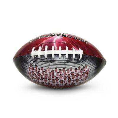 China Outdoor Sports Fields Size 9 Custom Official Compound Print Photo Leather American Football for sale