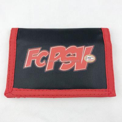 China Customized Casual Kids Waterproof Logo Printed Polyester Wallet Young Men's Wallet and Purse for sale