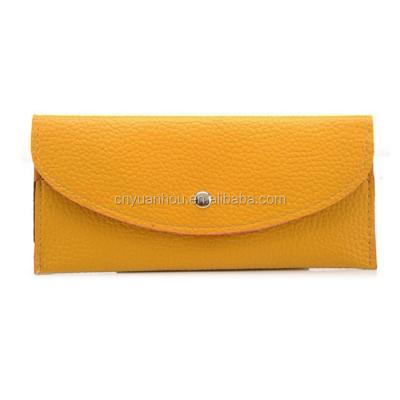 China PU Factory Customized Promotional Colors PU Envelope Style Leather Women Grab Wallet Girls Card Holder Wallet and Purse for sale