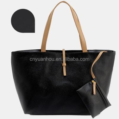 China China Manufacturer Fashion Women PU Handbag Girls Black Clutch PU Tote Handbag Many Colors for sale