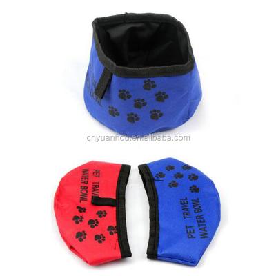 China Sustainable Design Nylon Pet Bowl Zipper Pet Travel Bowl Food Feeding Carrier Bags for sale