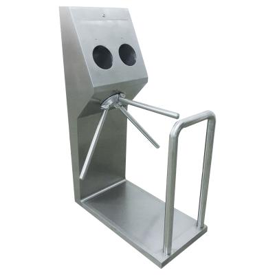 China SUS304 Stainless Steel Sterilization Food Factory Hygiene Station Entrance Tripod Turnstile Gate for sale