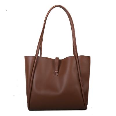 China High Quallity Solid color mother bag 2022 new women's bag simple handbag large capacity spring fashion shoulder bag for sale