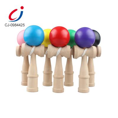 China Children Hand-eye Coordination Training Wooden Toys, Colorful Hot Sale Skill Ball Wooden Sword Ball CJ-0984425 for sale