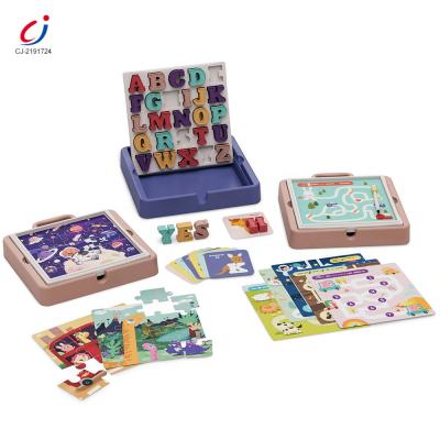 China Family Funny Early Education Board Game Interactive Toy 3 in 1 Game Fun Letter Thinking Matching Board Game for sale