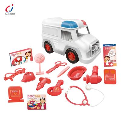 China Doctor Play Toy Set Indoor Tools Pretend To Play Ambulance Car Doctors Kit Toys Playset, Medical Trolley Doctor Playset Toy For Girls for sale