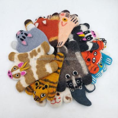 China Direct viable factory, wool felt coasters, creative animal lnsulating mat, non-slip heat resistant for table decoration for sale