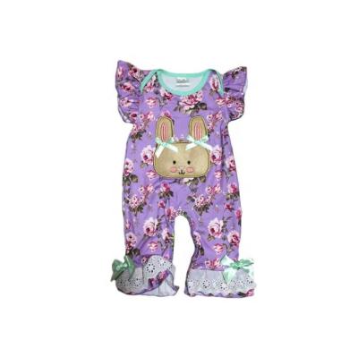 China Infant Floral Bunny Romper Easter Babies Sring/Summer Casual Overalls for sale