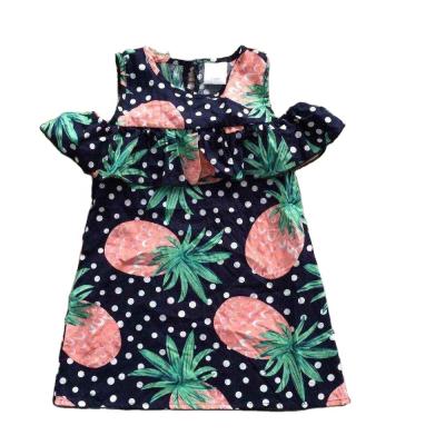 China 2016 new washable babies dress boutique dress girls hot sale pineapple dress with matching necklace for sale