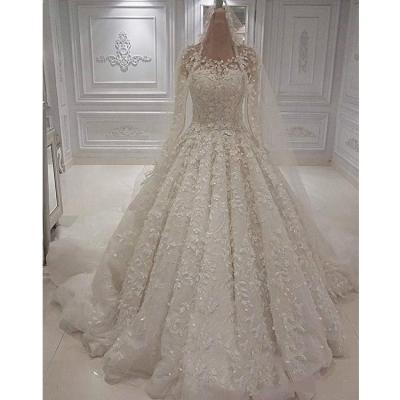 China Anti-wrinkle Islam Women Lace Up Long Crystal Ball Gown Turkey Wedding Dress for sale