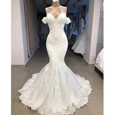 China Anti-wrinkle Suzhou Elegant Off The Shoulder Mermaid Wedding Dress Bridal Gown for sale