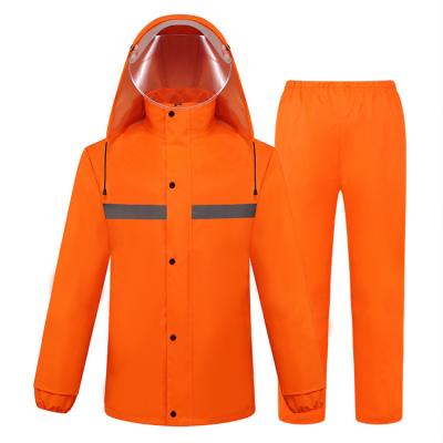 China Aeofa Brand Reflective Raincoat Rain Pants Oxford Fabric Waterproof Windproof Outdoor Adult Split Raincoat Suit Detachable Edge for sale