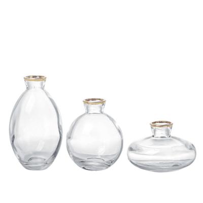 China Mini Suit Aeofa Three Piece Light Luxury Colored Glass Vase Set For Home Decoration for sale