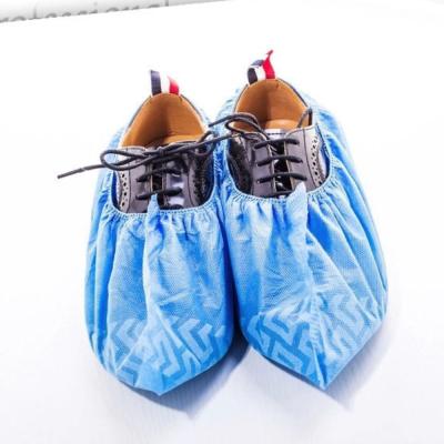 China Aeofa Nonwoven Protective Disposable Elastic Blue Hood Foot Boot Cover Anti Slip for sale