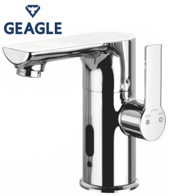 China Electric Faucets Chrome Plated Smart Bathroom Automatic &Manual Faucet for sale