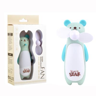 China 2020 Mini Usb Charger Success ABS Fan Fan Toy Kids Summer Plastic Handheld Bear Cartoon Bear Gift Toy for sale