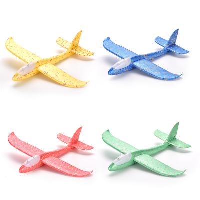 China Fuuny Kids Outdoor PPE Airplane 48cm Foam Glider Hand Throwing Glider Toy Game Gliding Planes for sale