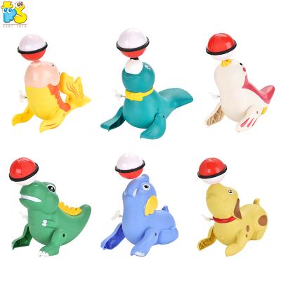 China Wind Up Toys Children Wind Up Stunt Animal Stunt Acrobatics Spin Toys Wind Up Top Dolphin Ball Early Educational Toys for sale