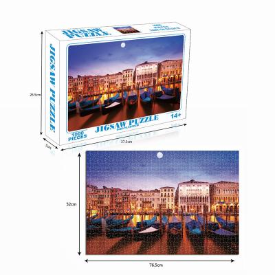 China Cartoon Toy Intellectual Game Toys Cardboard Jigsaw Puzzles 1000 Pcs For Adults for sale