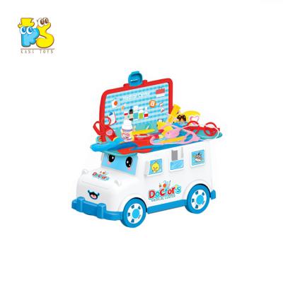 China Happy Growing Family Toys Kids Toys Small Medical Center Bus Role Play Doctor Set for sale