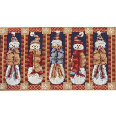 China European Woven Jacquard Christmas Decorations Double-Layer Christmas Table Runner for sale