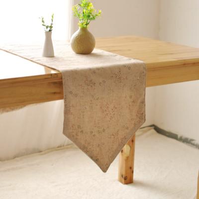 China Durable Solid Color Fabric Table Runner Fashion Simple Modern Pastoral Table Runner for sale