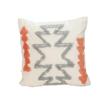 China Soft Folded Velvet Cushion Cover For Sofa Geometric Boho Embellished Pillow Case New Design Cushion Cover for sale