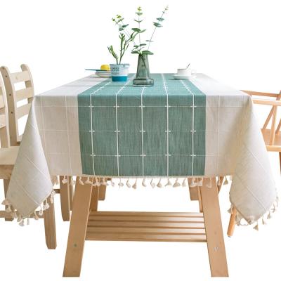 China Modern Minimalism Table Clothes Tassel Crochet Artistic Customized Tablecloth Waterproof Modern for sale