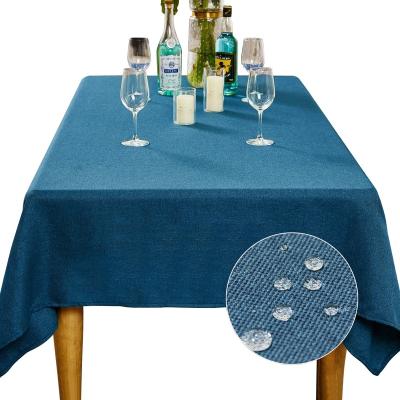 China Restaurant Waterproof Heavy Duty Table Cloth Wholesale Wipeable Decor For Rectangular Table Cloth Table Cloth for sale