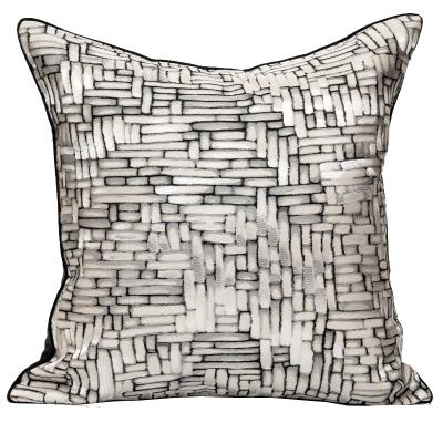 China Best Selling Goods PORTABLE Using Handmade Geometric Square Throw Decoration Custom Pillow Cover for sale