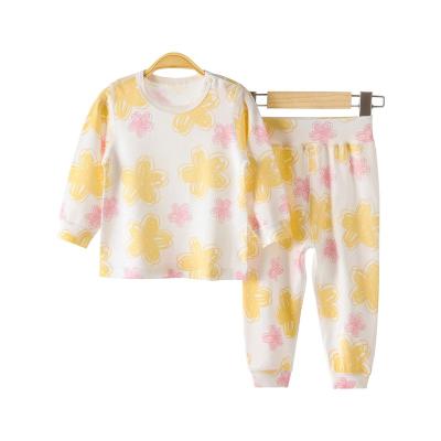 China Anti-Shrink Wholesale custom cheap new born sleeping wear girl baby clothes sets waffle 0-3 months set baby cotton for boys and girls 6-24m for sale