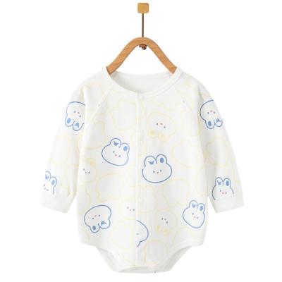 China Casual New baby bodysuit set long sleeve set jumpsuits overalls baby linen jumpsuit muslin gauze color romper 0-3 months baby onesies for sale