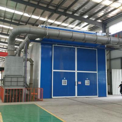 China The 10*6*8m Pulled Rust Removal Blast Booth With Movable Platform for sale