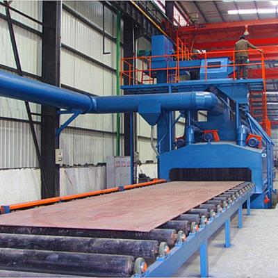 China Steel Objects Rust To Remove Steel Plate Profile Pipe Angle Shot Blasting Paint Machine for sale