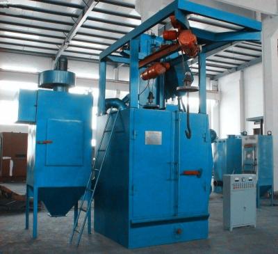 China Steel plate double hook shot blasting machine/shot blasting stripper/sandblasting equipment/double hanger spinner for sale