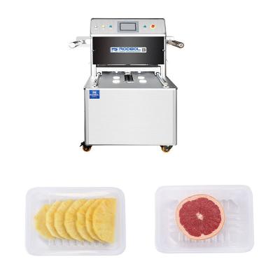 China Chicken MAP Tray Sealing Machines Food Tray Sealer With Nitrogen Filling for sale