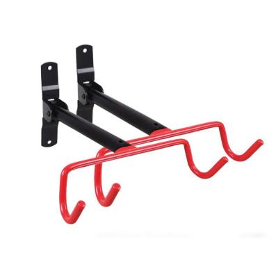 China GR9006 Wall Mount Bike Stored Hanger 2 Pack Horizontal Foldable Bicycle Storage Bike Rack Bike Hook for Garage for sale