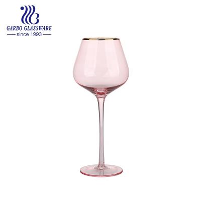 China Handmade Crafted Gold Color 500ml Champagne Wine Glass Mug Promotional Gift Amazon Mail Order Goblet for sale