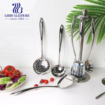 China Stocked food grade 18/8 stainless steel kitchen tools cooking tools set 6pieces china factory price cheap kitchen cookware tool for sale