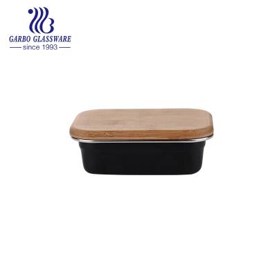 China Sustainable Bamboo Lid 400ml Stainless Steel Storage Container For Food for sale