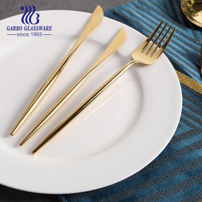 China High Quality Stocked Dinner Gold Forke Stainless Steel Forks and Spoons 18/8 Stainless Steel Spoon Set for sale