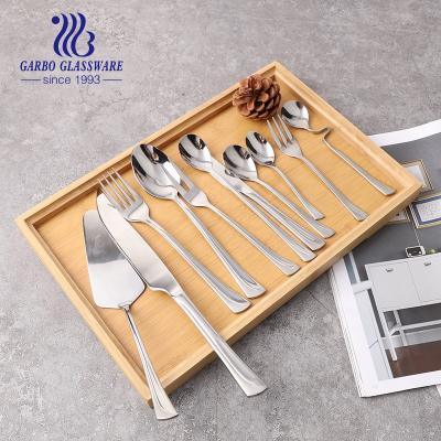 China Sustainable Garbo Cutlery Set Stainless Steel Flatware Silver Metal Cutlery Dining Set for sale