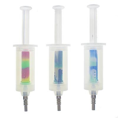 China Dry herb stainless steel silicone syringe nectar collector with 10mm nail nector collector for sale