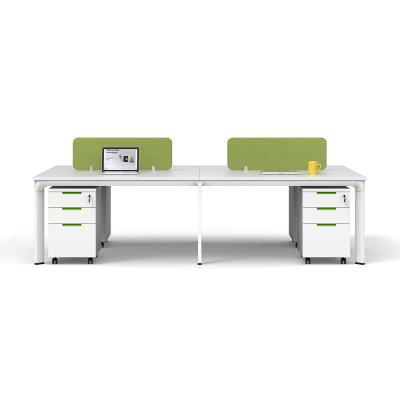 China Office Furniture New Design Office Workstation Regular Modern Desk With Metal Leg for sale